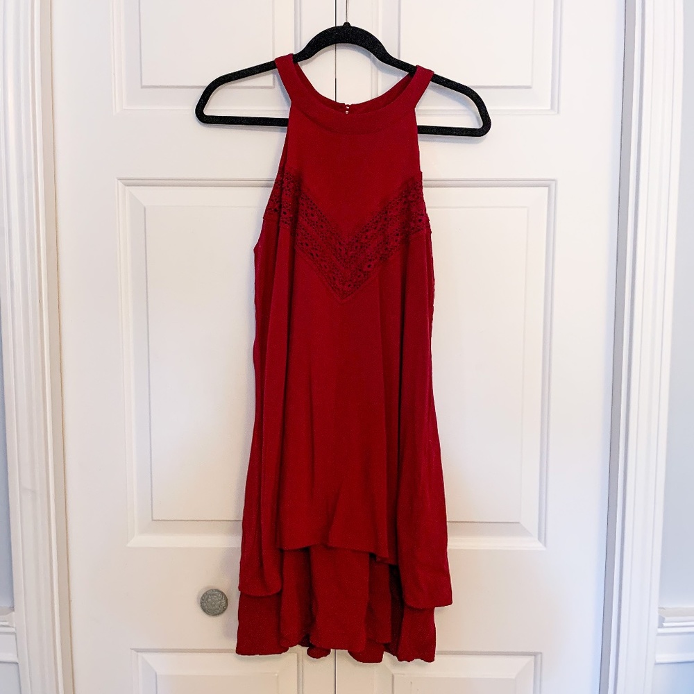 Francesca's Burgundy Shift Dress